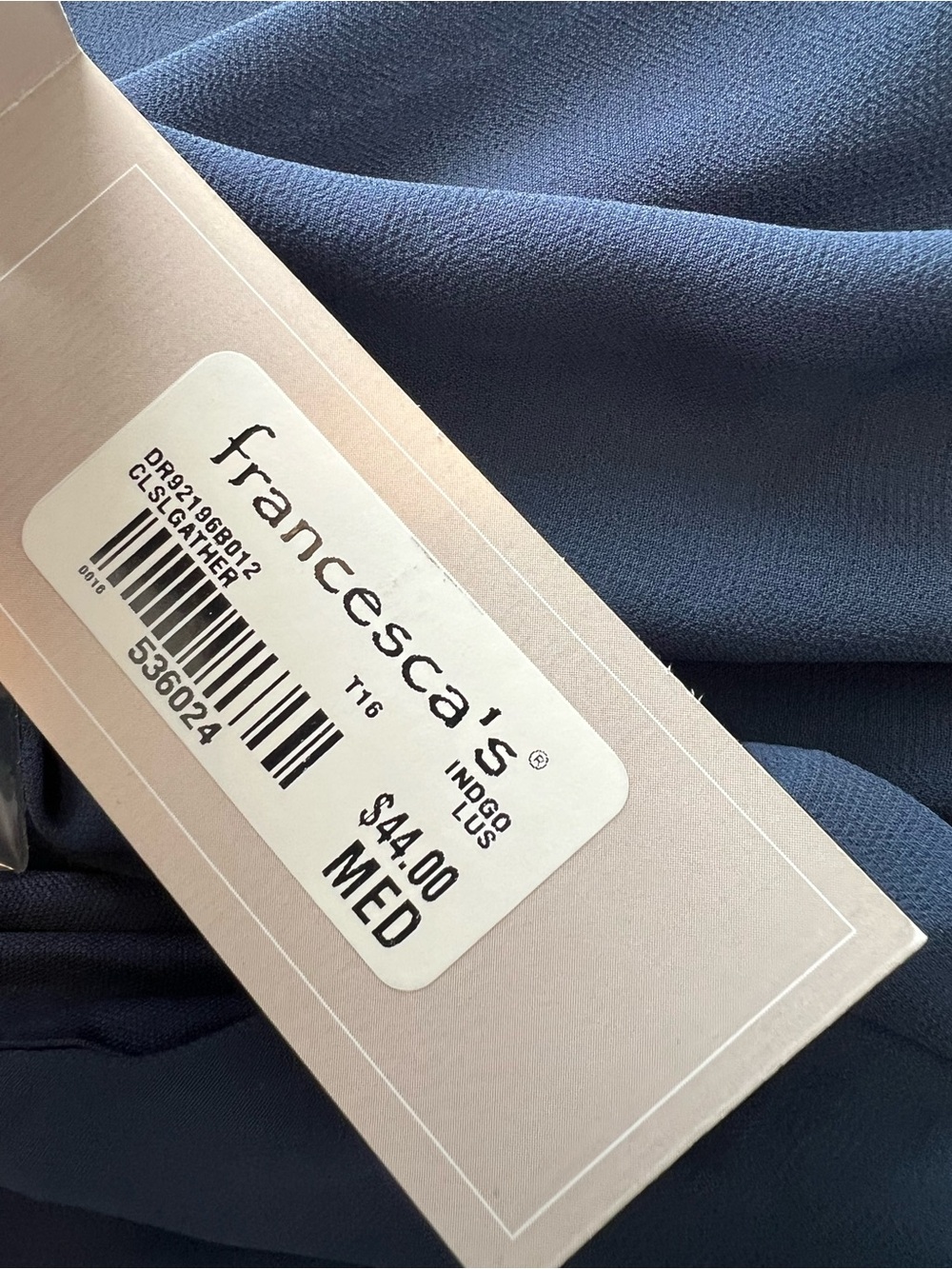 Francesca’s blue halter dress Size M Fit and flare Flowy Pleated neck Dressy NWT - Picture 7 of 9